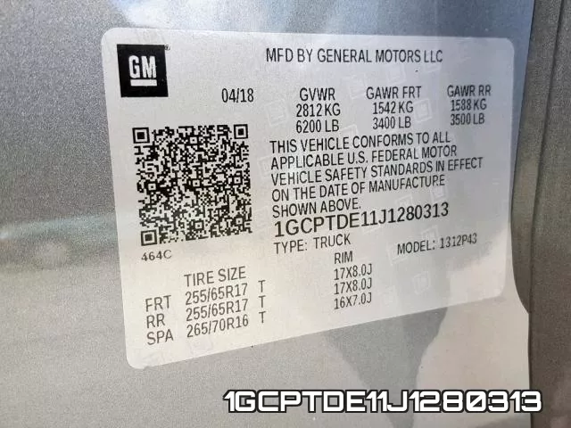 1GCPTDE11J1280313 фото 2