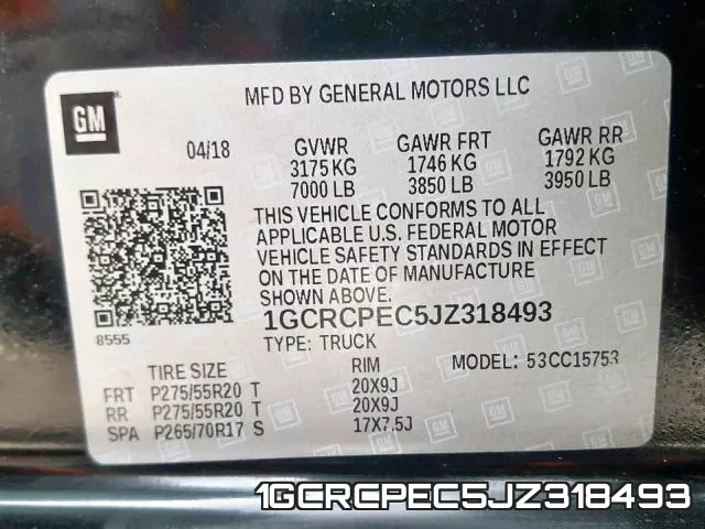 1GCRCPEC5JZ318493 фото 2