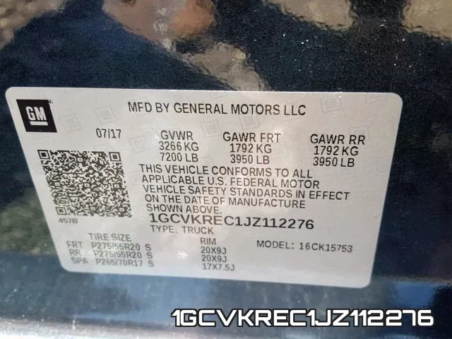 1GCVKREC1JZ112276 фото 2