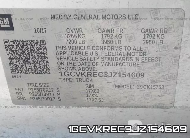 1GCVKREC3JZ154609 фото 10