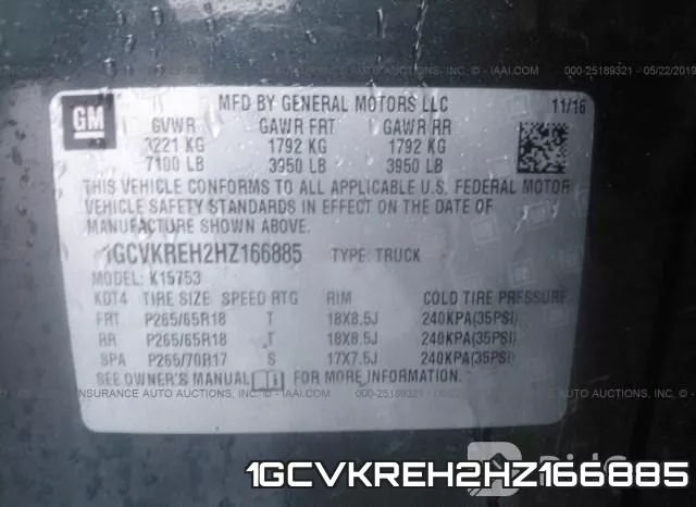 1GCVKREH2HZ166885 фото 10