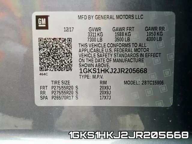 1GKS1HKJ2JR205668 фото 2