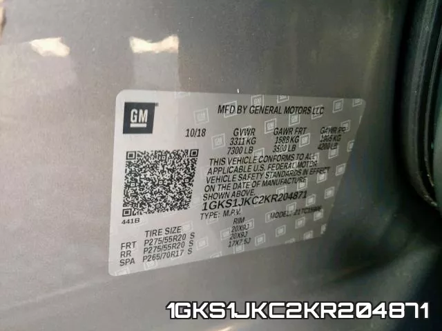 1GKS1JKC2KR204871 фото 2