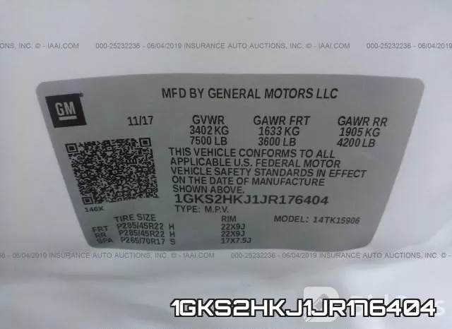 1GKS2HKJ1JR176404 фото 10