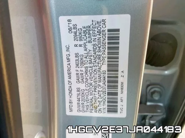 1HGCV2E37JA044183 фото 2