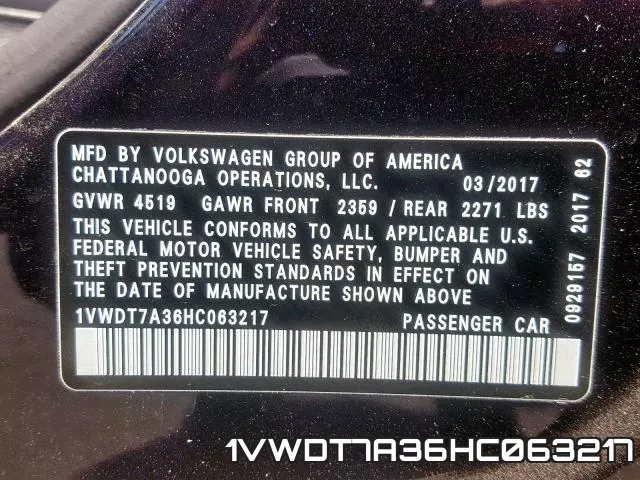 1VWDT7A36HC063217 фото 2