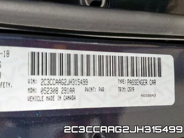 2C3CCAAG2JH315499 фото 2