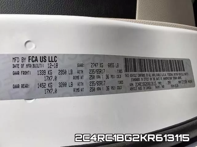 2C4RC1BG2KR613115 фото 2