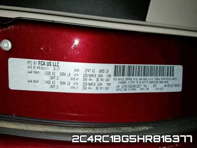 2C4RC1BG5HR816377 фото 2