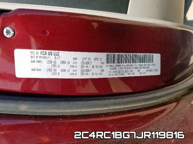 2C4RC1BG7JR119816 фото 2