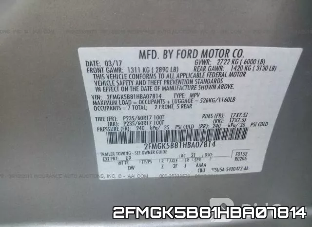 2FMGK5B81HBA07814 фото 10