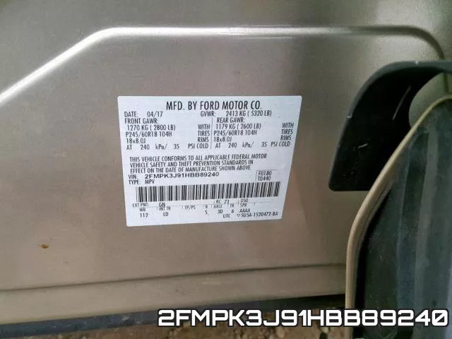 2FMPK3J91HBB89240 фото 2
