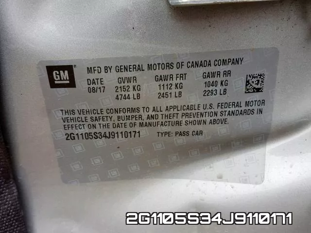 2G1105S34J9110171 фото 2