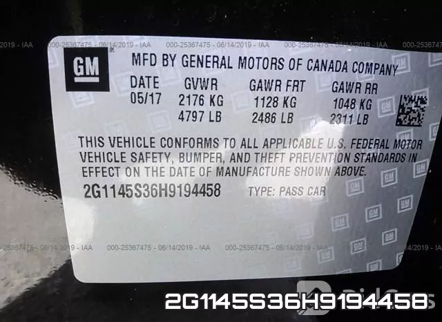 2G1145S36H9194458 фото 10