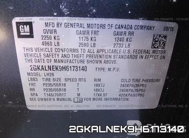 2GKALNEK9H6173140 фото 10