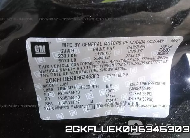 2GKFLUEK0H6346303 фото 10