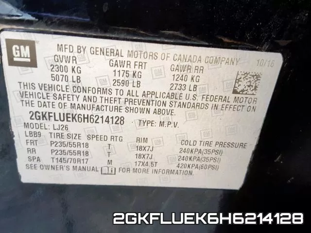 2GKFLUEK6H6214128 фото 2