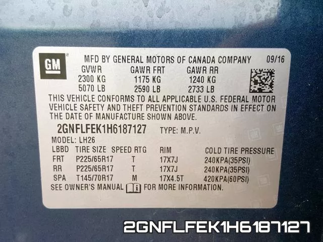 2GNFLFEK1H6187127 фото 2