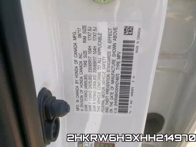 2HKRW6H3XHH214970 фото 2