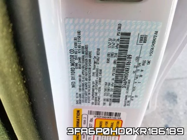 3FA6P0HD0KR186189 фото 2