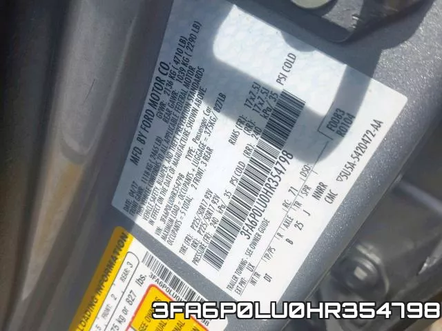 3FA6P0LU0HR354798 фото 2