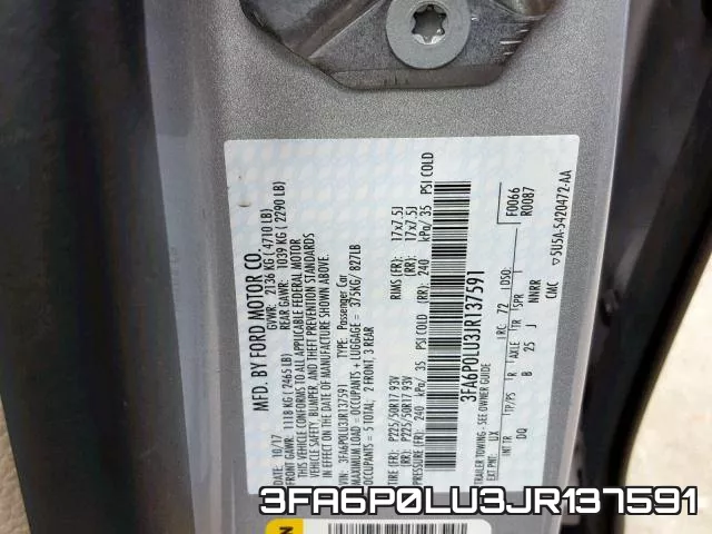 3FA6P0LU3JR137591 фото 2