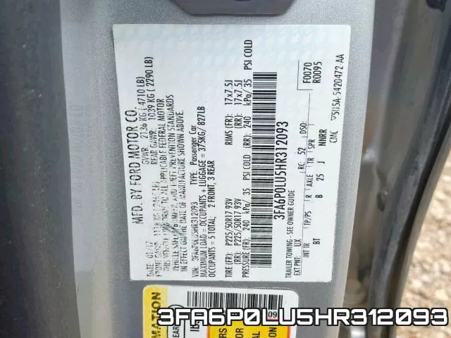 3FA6P0LU5HR312093 фото 2