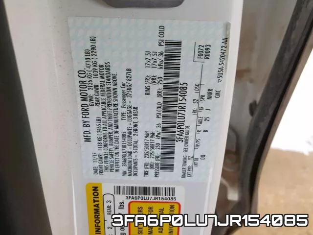3FA6P0LU7JR154085 фото 2