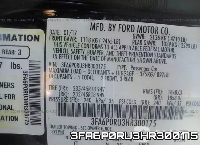 3FA6P0RU3HR300175 фото 10