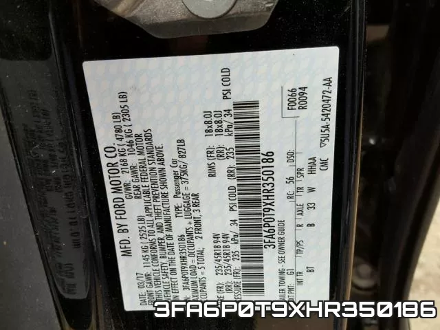 3FA6P0T9XHR350186 фото 2