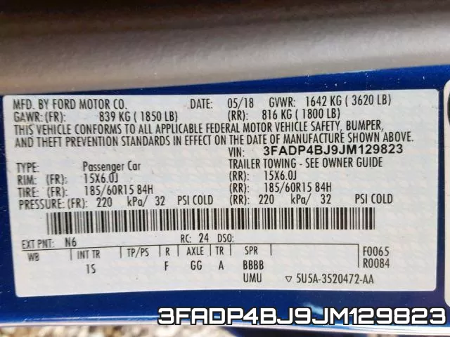 3FADP4BJ9JM129823 фото 2