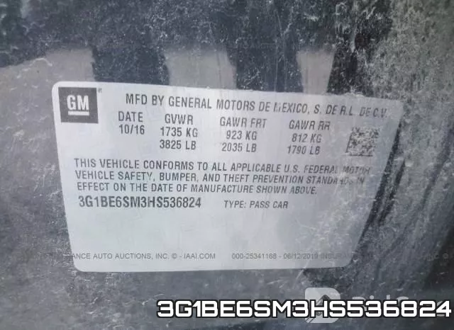 3G1BE6SM3HS536824 фото 10