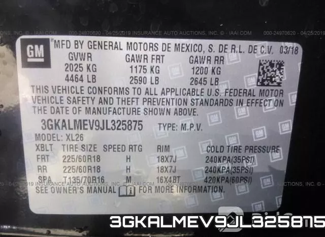 3GKALMEV9JL325875 фото 10