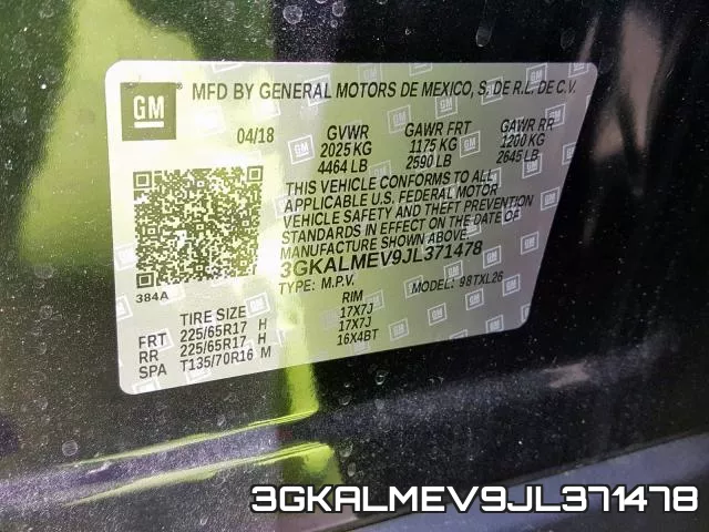 3GKALMEV9JL371478 фото 2