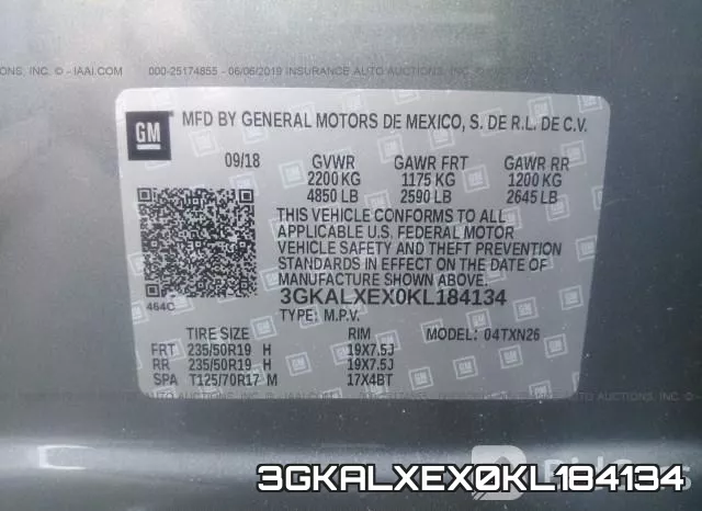 3GKALXEX0KL184134 фото 10