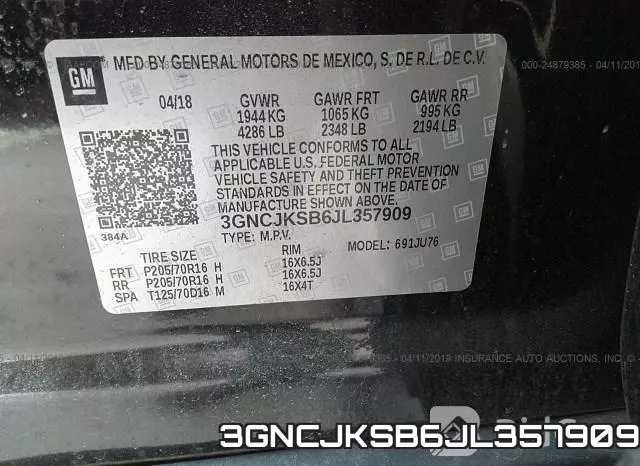 3GNCJKSB6JL357909 фото 10