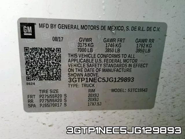 3GTP1NEC5JG129893 фото 2