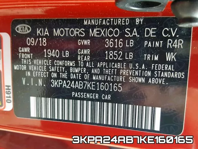 3KPA24AB7KE160165 фото 2
