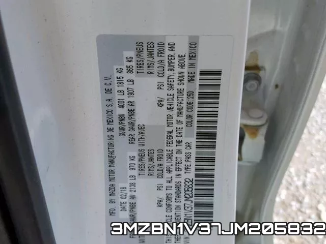 3MZBN1V37JM205832 фото 2