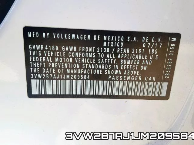 3VW2B7AJ1JM209584 фото 2