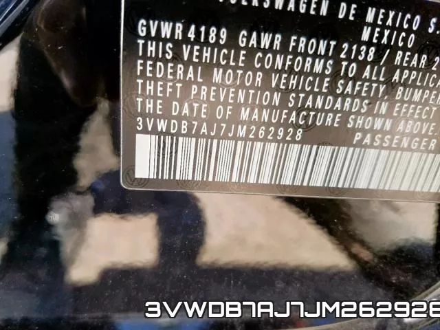 3VWDB7AJ7JM262928 фото 2