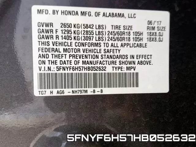 5FNYF6H57HB052632 фото 2