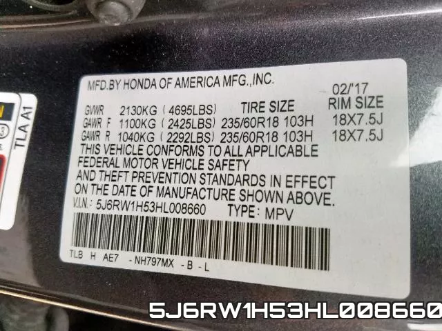 5J6RW1H53HL008660 фото 2