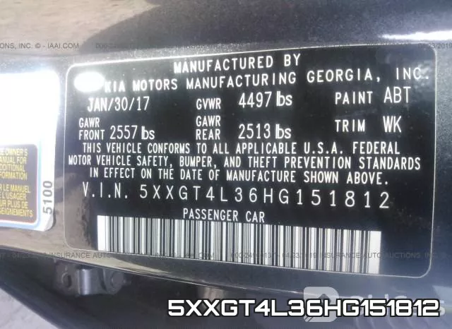 5XXGT4L36HG151812 фото 10