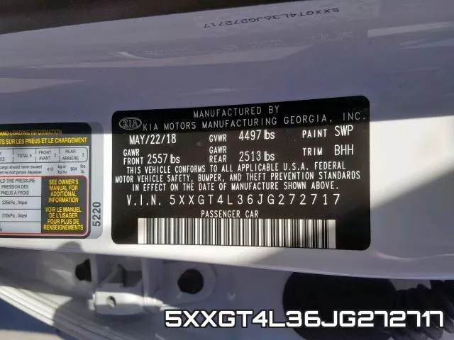 5XXGT4L36JG272717 фото 2