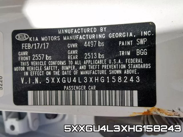 5XXGU4L3XHG158243 фото 2