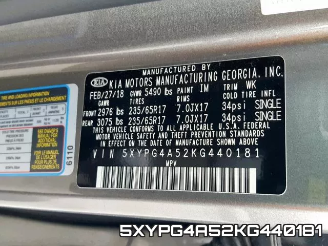 5XYPG4A52KG440181 фото 2
