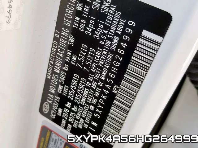 5XYPK4A56HG264999 фото 2