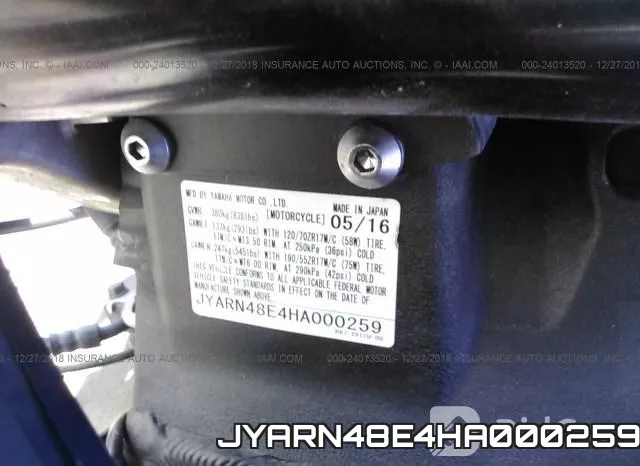 JYARN48E4HA000259 фото 2