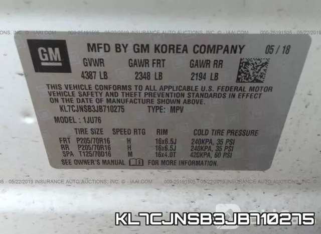 KL7CJNSB3JB710275 фото 10